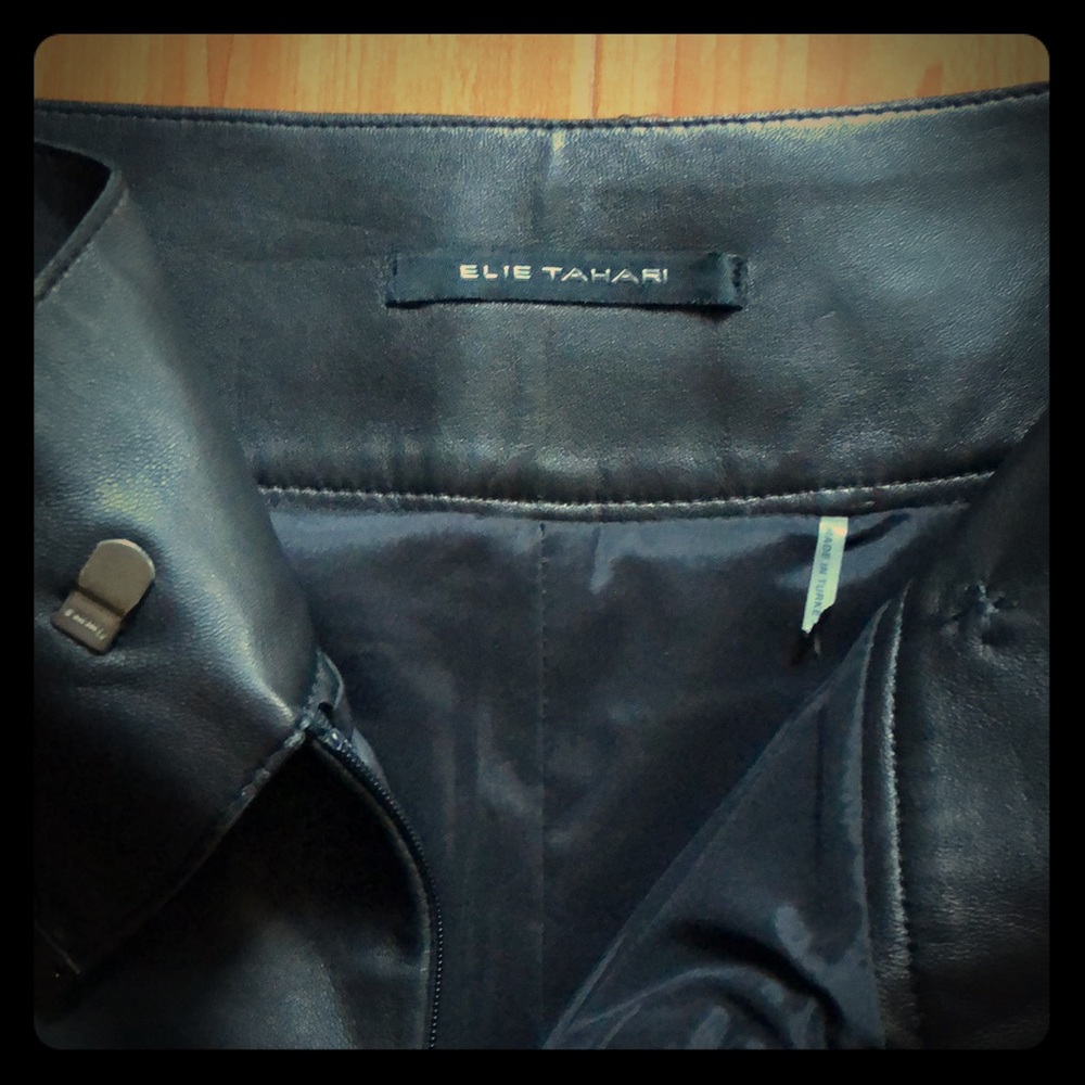 Elie Tahari Leather Pants